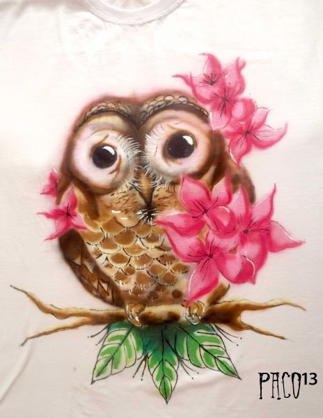 Coruja Com flores